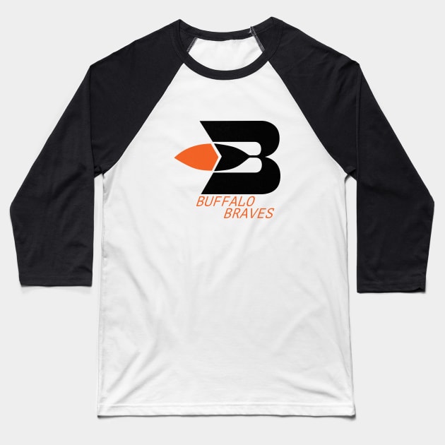 Vintage Buffalo Braves Basketball 1970 Baseball T-Shirt by LocalZonly